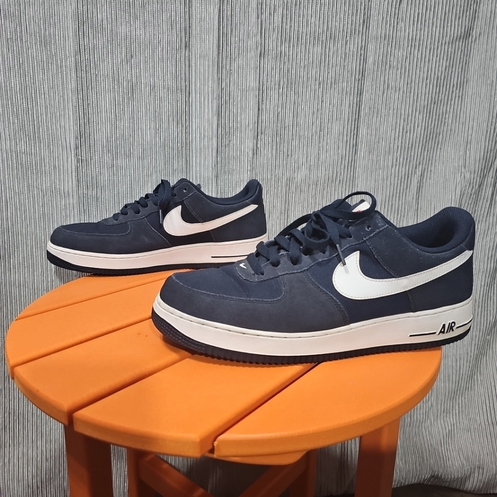Nike Air Force 1 Low Blue White Suede 820266-401 Men’s‎ Size US 11.5 NO BOX